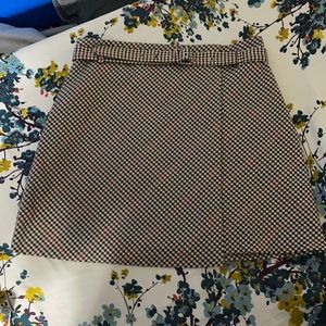 Plaid red mini skirt